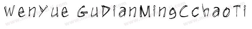 WenYue GuDianMingCchaoTi RFC字体转换